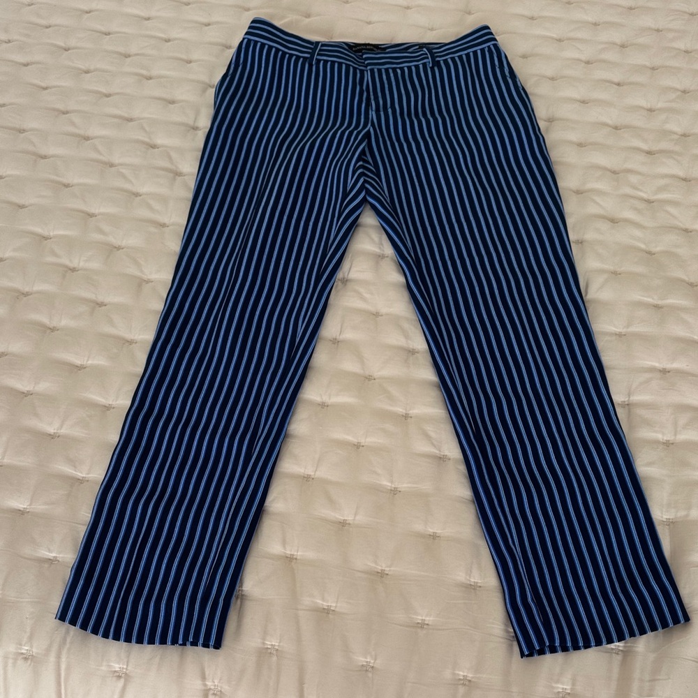 Banana Republic Blue Pinstripe Tailored Ankle Dress Pants Women’s size 2